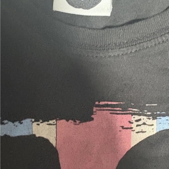 The Beatles Black Tee with Blue and Pink Design - Picture 3 of 4